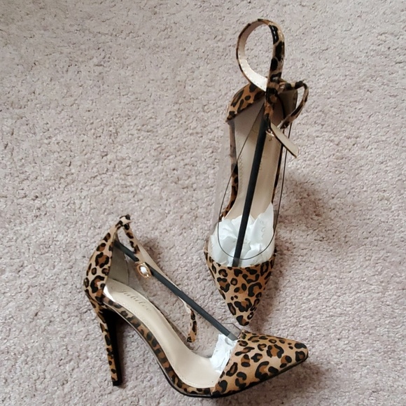 Leopard Print See Through Heel - Picture 2 of 4